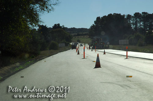 Roadworks on the Mitchel Highway between Bathurst and Orange, NSW Australia. Photo copyright Peter Andrews, Outimage Australia.