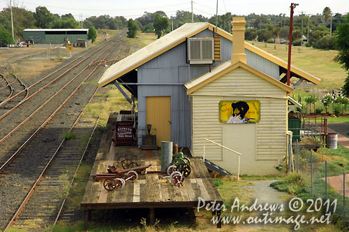 The Goods Shed at Nyngan Railway Station, NSW Australia. Photo copyright Peter Andrews, Outimage Australia.