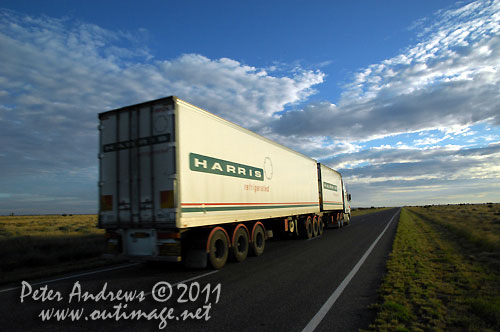 From Wilcannia to Broken Hill on the Barrier Highway, NSW Australia. Photo copyright Peter Andrews, Outimage Australia.