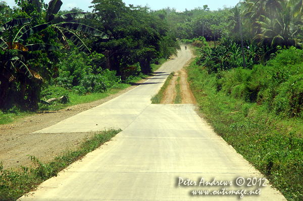 Incomplete road construction on the Paco Roxas - Arakan Road, Cotabato Province, Mindanao, Philippines. Photo copyright Peter Andrews, Outimage Australia.