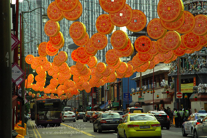 Walking from Circular Road to Chinatown in Singapore as the city prepares for the Lunar New Year.