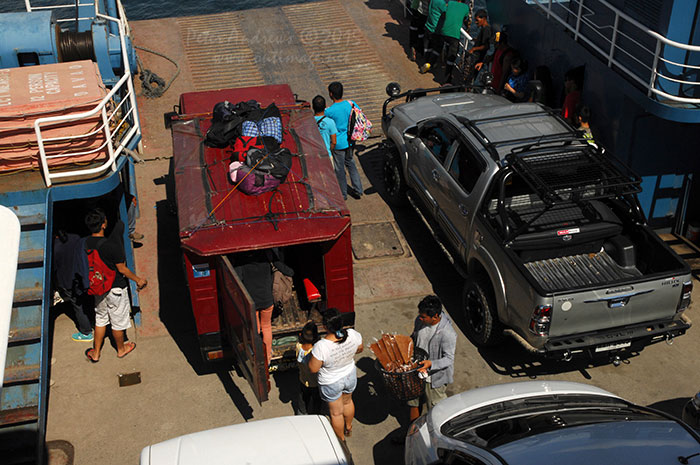 On the vehicle ferry to Samal Island from Sasa Barge Wharf, Davao City.