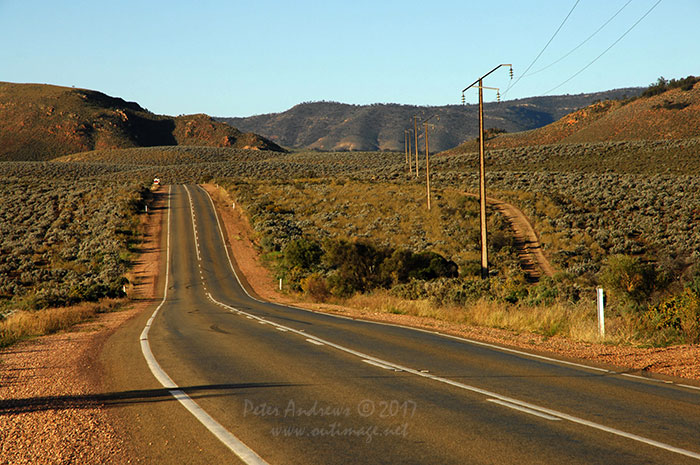 Views along the road to Quorn through the South Flinders Ranges, South Australia.