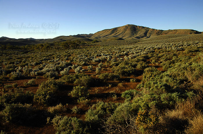 Views along the road to Quorn through the South Flinders Ranges, South Australia.