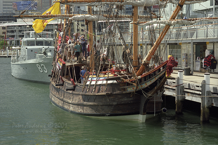 Duyfken at her berth at the Australian National Maritime Museum, Sydney, Sunday March 4, 2001.