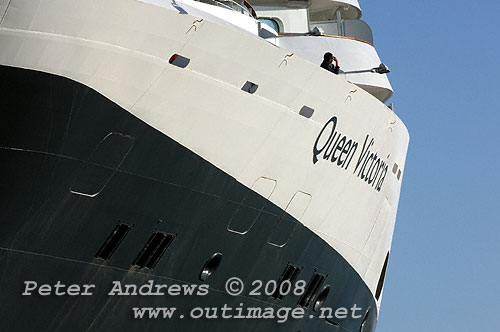 Time out for crew on the Queen Victoria at Circular Quay.