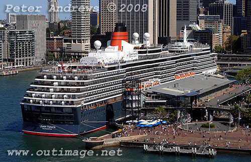 Queen Victoria at the Overseas Passenger Terminal at Circular Quay.