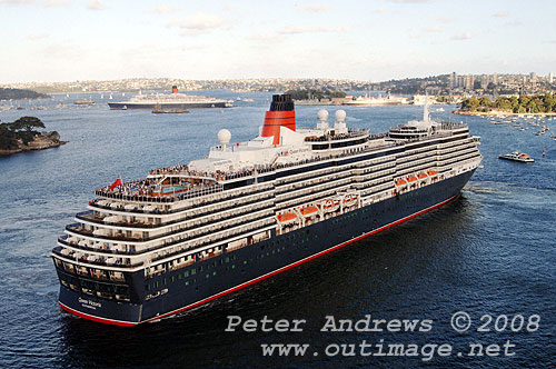 Queen Victoria and Queen Elizabeth II on Sydney Harbour.