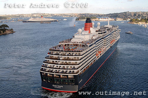 Queen Victoria and Queen Elizabeth II on Sydney Harbour.