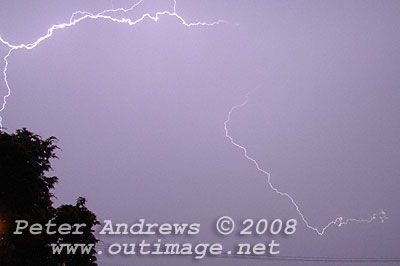 Lightning above.