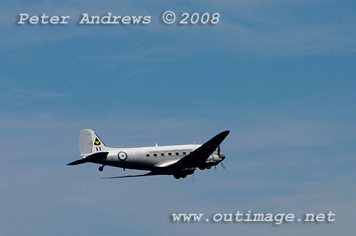 The Illawarra based Historical Aircraft Restoration Society's (HARS) Douglas C47 Dakota A65-94 at Bald Hill. Photo copyright Peter Andrews.