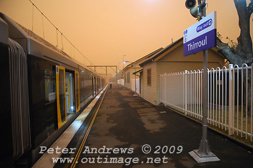 Thirroul Railway Station, NSW Australia around 06:25 AEST. Photo copyright Peter Andrews, Outimage.