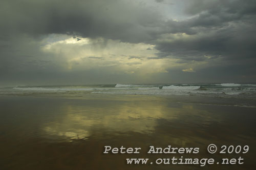 Reflections at Illawarra's Corrimal Beach at sunset. Photo copyright Peter Andrews, Outimage.