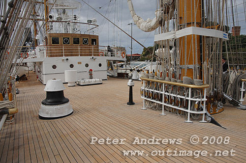 Argentine Navy's Sail Training Ship ARA Libertad, at Garden Island Sydney Australia 2008. Copyright Peter Andrews 2008.