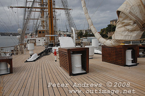 Argentine Navy's Sail Training Ship ARA Libertad, at Garden Island Sydney Australia 2008. Copyright Peter Andrews 2008.