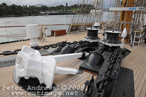 Argentine Navy's Sail Training Ship ARA Libertad, at Garden Island Sydney Australia 2008. Copyright Peter Andrews 2008.