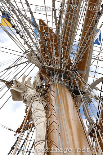 Argentine Navy's Sail Training Ship ARA Libertad, at Garden Island Sydney Australia 2008. Copyright Peter Andrews 2008.