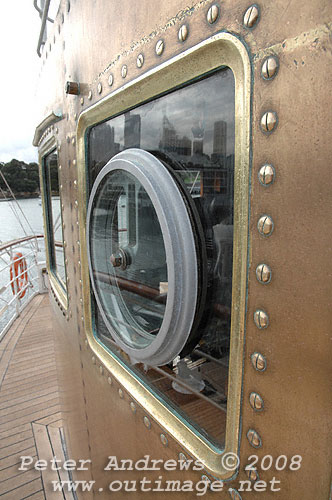 Argentine Navy's Sail Training Ship ARA Libertad, at Garden Island Sydney Australia 2008. Copyright Peter Andrews 2008.