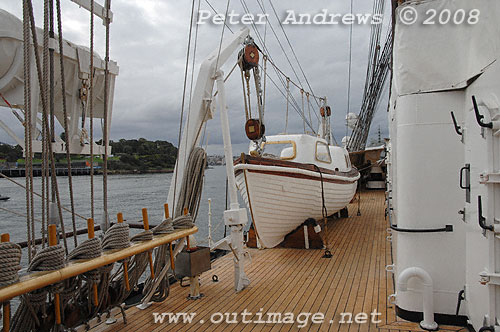 Argentine Navy's Sail Training Ship ARA Libertad, at Garden Island Sydney Australia 2008. Copyright Peter Andrews 2008.