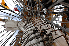 Argentine Navy's Sail Training Ship Libertad visits Sydney, Australia . Click onto this photo to access the contents page.