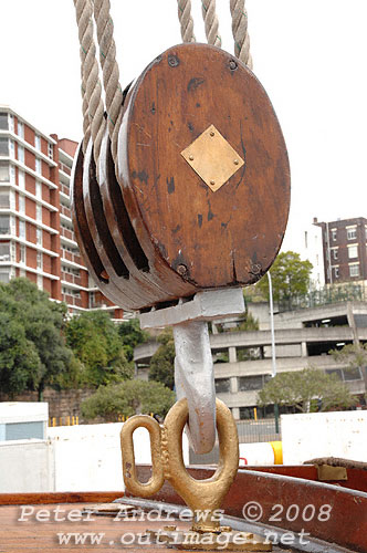 Argentine Navy's Sail Training Ship ARA Libertad, at Garden Island Sydney Australia 2008. Copyright Peter Andrews 2008.