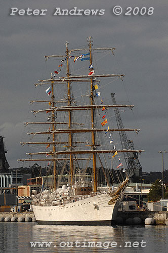 Argentine Navy's Sail Training Ship ARA Libertad, at Garden Island Sydney Australia 2008. Copyright Peter Andrews 2008.