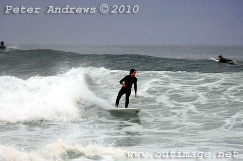 Surfin on the back of an East Coast Low at Coledale, New South Wales Australia. Photo copyright Peter Andrews, Outimage. 