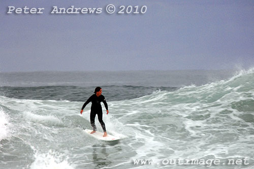 Surfin on the back of an East Coast Low at Coledale, New South Wales Australia. Photo copyright Peter Andrews, Outimage. 