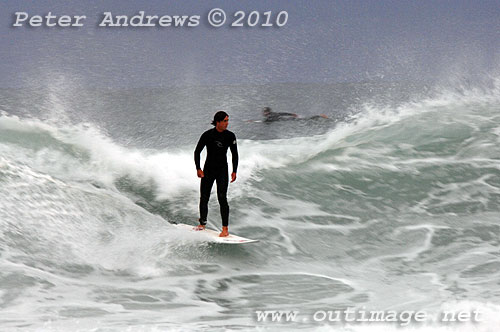 Surfin on the back of an East Coast Low at Coledale, New South Wales Australia. Photo copyright Peter Andrews, Outimage. 