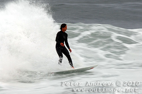 Surfin on the back of an East Coast Low at Coledale, New South Wales Australia. Photo copyright Peter Andrews, Outimage. 