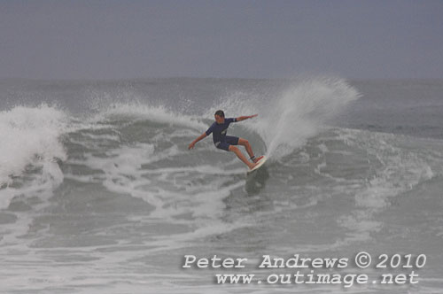 Surfin on the back of an East Coast Low at Coledale, New South Wales Australia. Photo copyright Peter Andrews, Outimage. 