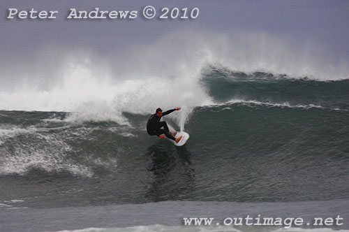 Surfin on the back of an East Coast Low at Coledale, New South Wales Australia. Photo copyright Peter Andrews, Outimage. 