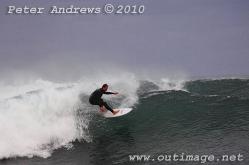 Surfin on the back of an East Coast Low at Coledale, New South Wales Australia. Photo copyright Peter Andrews, Outimage. 