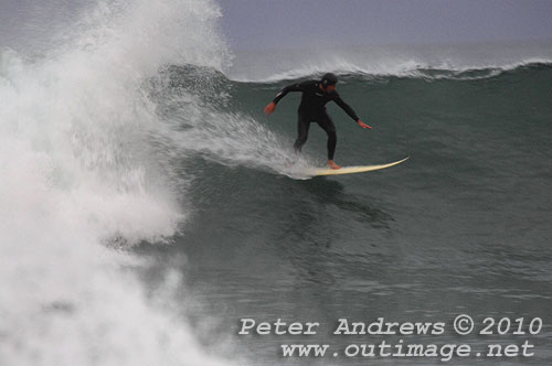 Surfin on the back of an East Coast Low at Coledale, New South Wales Australia. Photo copyright Peter Andrews, Outimage. 