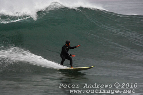 Surfin on the back of an East Coast Low at Coledale, New South Wales Australia. Photo copyright Peter Andrews, Outimage. 