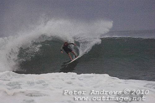 Surfin on the back of an East Coast Low at Coledale, New South Wales Australia. Photo copyright Peter Andrews, Outimage. 