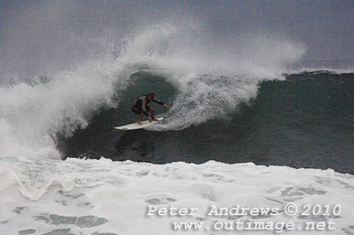 Surfin on the back of an East Coast Low at Coledale, New South Wales Australia. Photo copyright Peter Andrews, Outimage. 