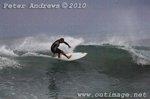 Surfin on the back of an East Coast Low at Coledale, New South Wales Australia. Photo copyright Peter Andrews, Outimage. 