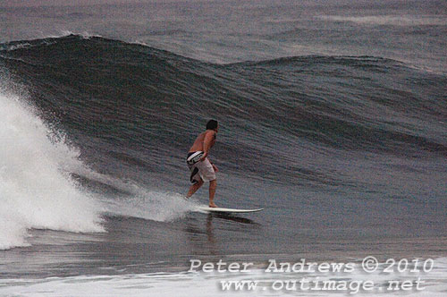 Surfin on the back of an East Coast Low at Coledale, New South Wales Australia. Photo copyright Peter Andrews, Outimage. 