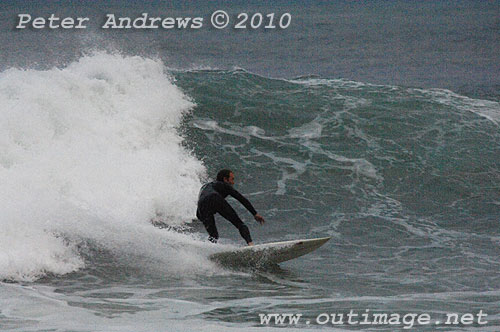 Surfin on the back of an East Coast Low at Coledale, New South Wales Australia. Photo copyright Peter Andrews, Outimage. 