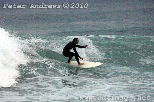 Surfin on the back of an East Coast Low at Coledale, New South Wales Australia. Photo copyright Peter Andrews, Outimage. 