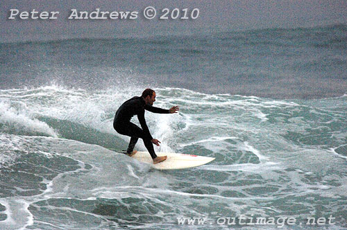 Surfin on the back of an East Coast Low at Coledale, New South Wales Australia. Photo copyright Peter Andrews, Outimage. 