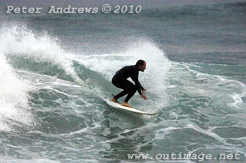 Surfin on the back of an East Coast Low at Coledale, New South Wales Australia. Photo copyright Peter Andrews, Outimage. 