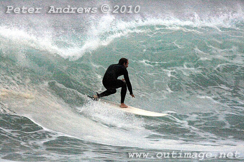 Surfin on the back of an East Coast Low at Coledale, New South Wales Australia. Photo copyright Peter Andrews, Outimage. 