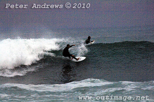 Surfin on the back of an East Coast Low at Coledale, New South Wales Australia. Photo copyright Peter Andrews, Outimage. 