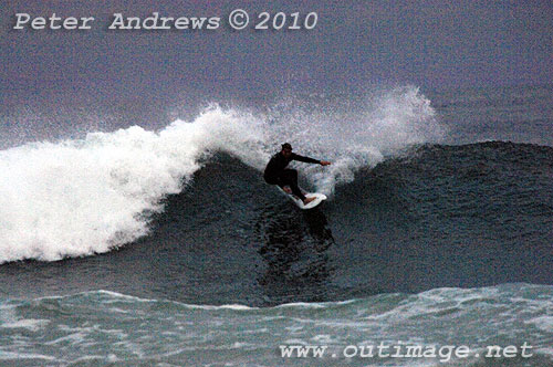 Surfin on the back of an East Coast Low at Coledale, New South Wales Australia. Photo copyright Peter Andrews, Outimage. 