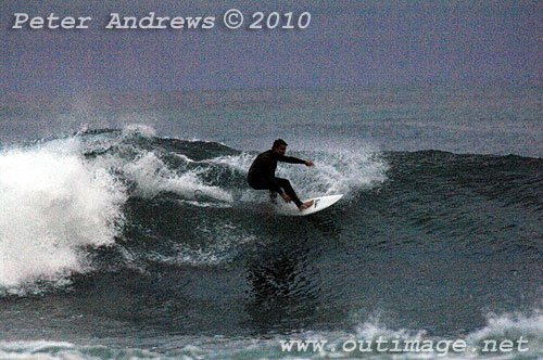 Surfin on the back of an East Coast Low at Coledale, New South Wales Australia. Photo copyright Peter Andrews, Outimage. 