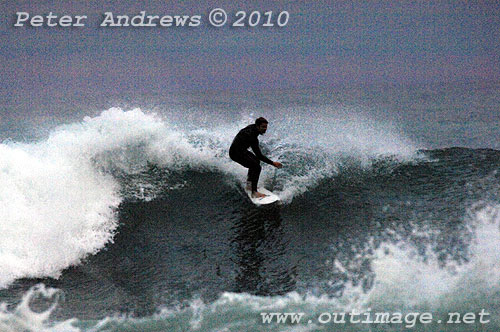 Surfin on the back of an East Coast Low at Coledale, New South Wales Australia. Photo copyright Peter Andrews, Outimage. 