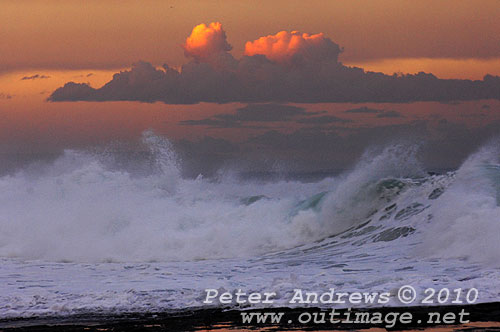 Surfin on the back of an East Coast Low at Coledale, New South Wales Australia. Photo copyright Peter Andrews, Outimage. 