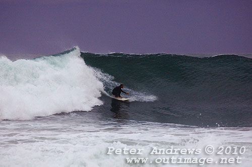 Surfin on the back of an East Coast Low at Coledale, New South Wales Australia. Photo copyright Peter Andrews, Outimage. 